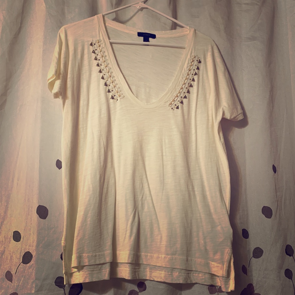 J. Crew top with beard embellishments